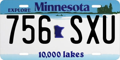 MN license plate 756SXU