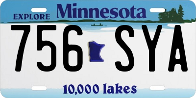 MN license plate 756SYA