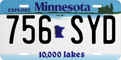 MN license plate 756SYD