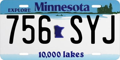MN license plate 756SYJ
