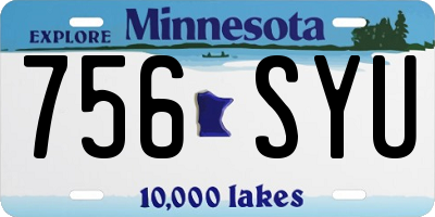 MN license plate 756SYU