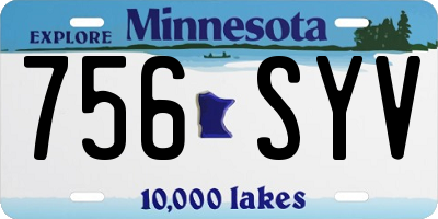 MN license plate 756SYV