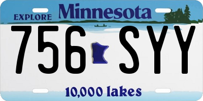 MN license plate 756SYY