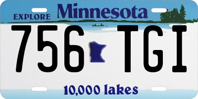MN license plate 756TGI