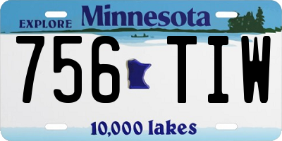 MN license plate 756TIW