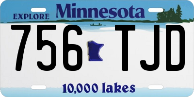 MN license plate 756TJD