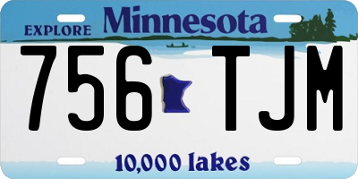 MN license plate 756TJM