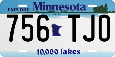 MN license plate 756TJO
