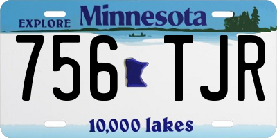 MN license plate 756TJR