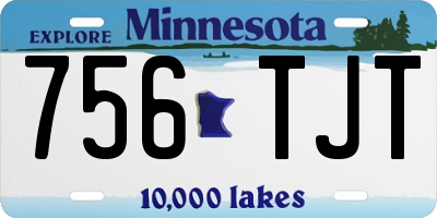 MN license plate 756TJT