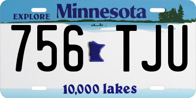MN license plate 756TJU