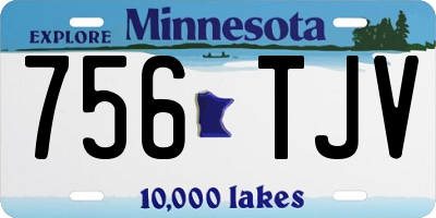MN license plate 756TJV