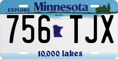 MN license plate 756TJX