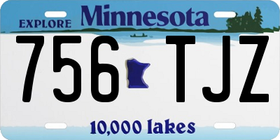 MN license plate 756TJZ