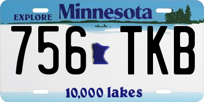 MN license plate 756TKB