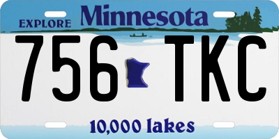 MN license plate 756TKC