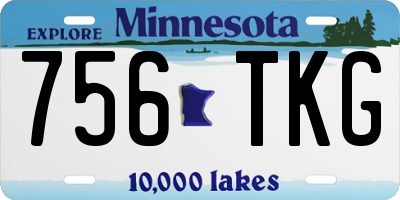 MN license plate 756TKG