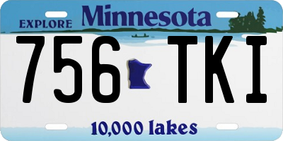 MN license plate 756TKI