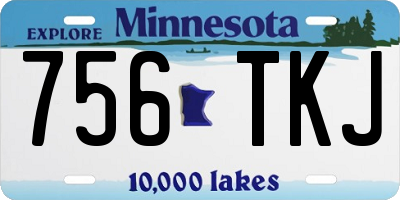 MN license plate 756TKJ