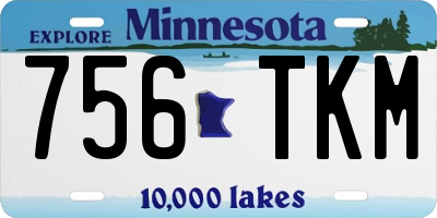 MN license plate 756TKM