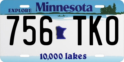 MN license plate 756TKO