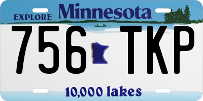 MN license plate 756TKP