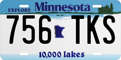 MN license plate 756TKS