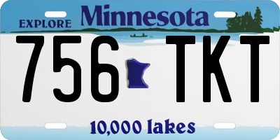 MN license plate 756TKT