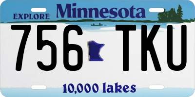 MN license plate 756TKU