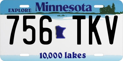 MN license plate 756TKV