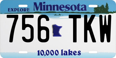 MN license plate 756TKW