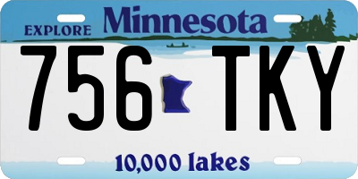 MN license plate 756TKY
