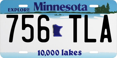 MN license plate 756TLA