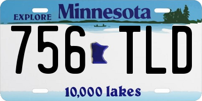 MN license plate 756TLD
