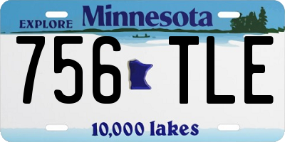 MN license plate 756TLE
