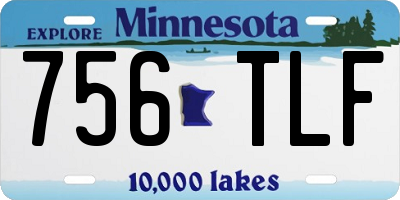 MN license plate 756TLF