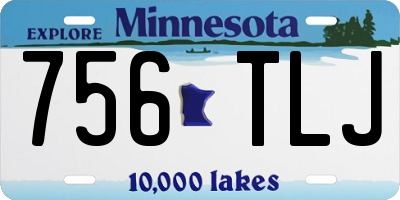 MN license plate 756TLJ