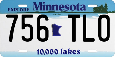 MN license plate 756TLO