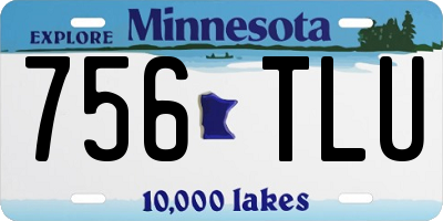 MN license plate 756TLU
