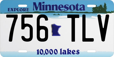 MN license plate 756TLV