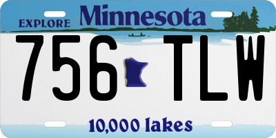 MN license plate 756TLW