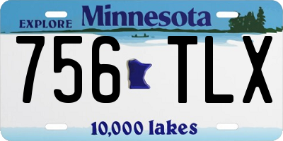 MN license plate 756TLX