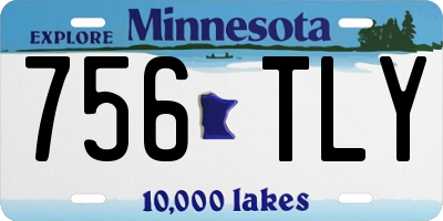 MN license plate 756TLY