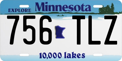MN license plate 756TLZ