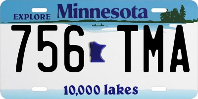 MN license plate 756TMA
