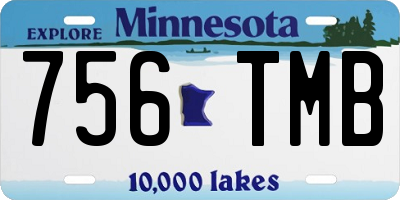 MN license plate 756TMB