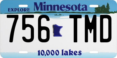 MN license plate 756TMD