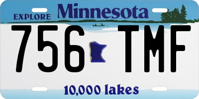 MN license plate 756TMF