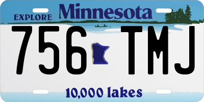MN license plate 756TMJ