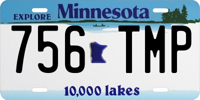 MN license plate 756TMP